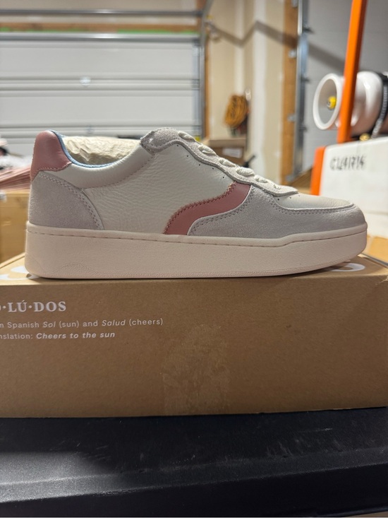 Soludos Shoes - Soludos Roma Sneaker White / Pink / Light Blue Size 8 New